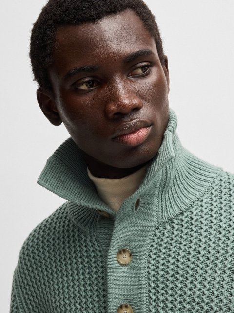 Зелений светр BOSS з вовни: фото 4 - Invogue