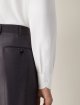 Біла сорочка у тонку смужку Zegna з бавовни: фото 4 - Invogue