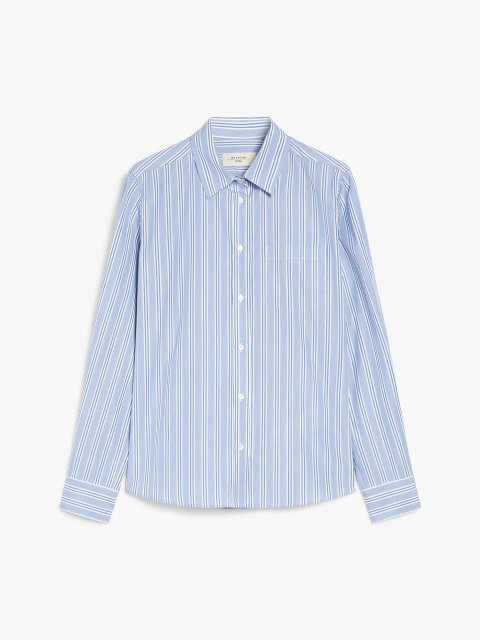 Блакитна сорочка WEEKEND MAX MARA у смужку: фото - Invogue