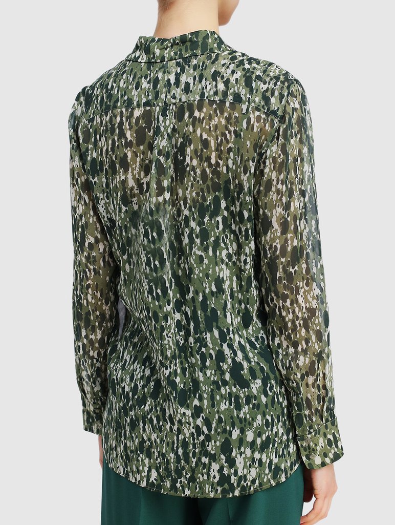 Зелёная рубашка MAX MARA: фото 4 - Invogue