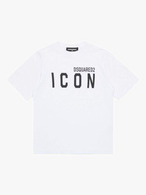 Біла футболка Dsquared Kid бавовняна: фото - Invogue