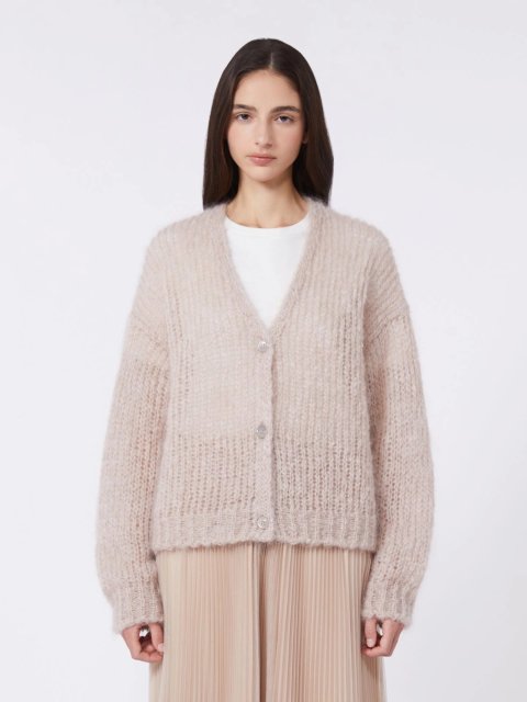 Бежевий кардиган WEEKEND MAX MARA з суміші мохеру: фото 2 - Invogue