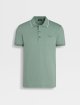 Зеленое поло ZEGNA с логотипом: фото - Invogue
