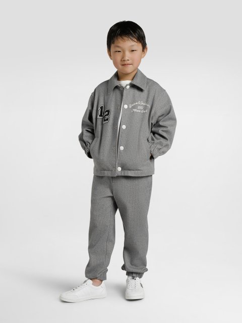 Штани у смужку DOLCE&GABBANA KIDS з бавовни: фото 1 - Invogue