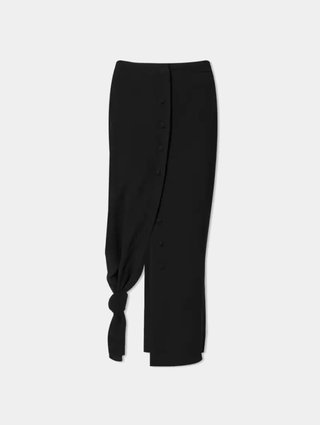 Черная юбка Acne Studios из шелка: фото - Invogue