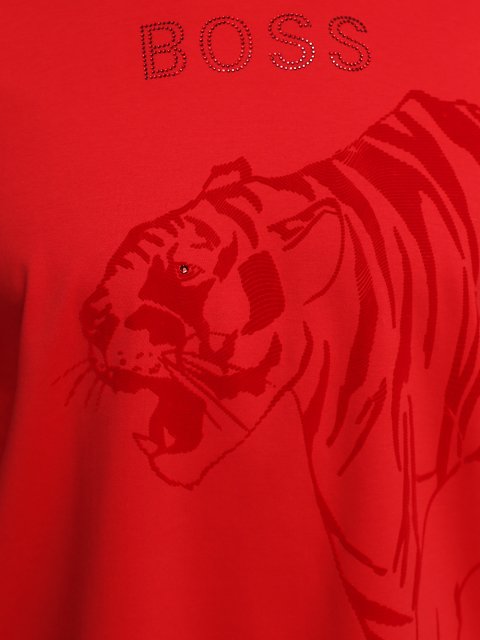 Красная футболка BOSS: фото 4 - Invogue