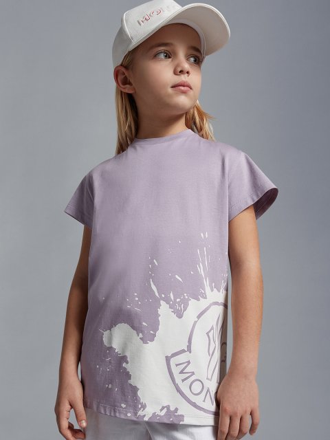 Фіолетова футболка MONCLER ENFANT : фото 2 - Invogue