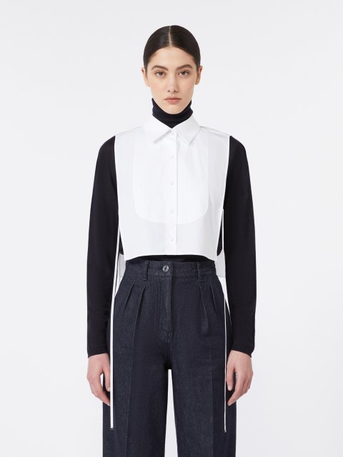 Біла манішка MAX MARA з бавовни: фото 1 - Invogue