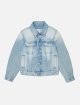 Денім синій куртка MM6 Maison Margiela з бавовни: фото - Invogue