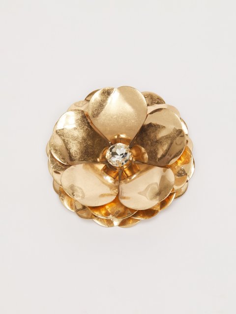Бронзова брошка WEEKEND ACCESSORIES у формі квітки: фото - Invogue