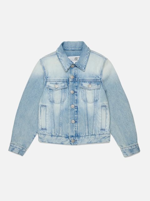 Денім синій куртка MM6 Maison Margiela з бавовни: фото - Invogue