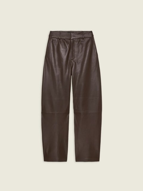 Коричневі брюки ARMA зі шкіри: фото - Invogue