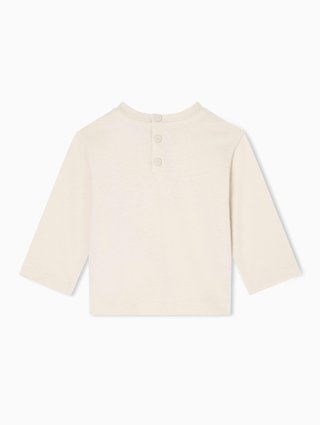 Кремовий джемпер EMPORIO ARMANI KIDS з бавовни: фото 2 - Invogue