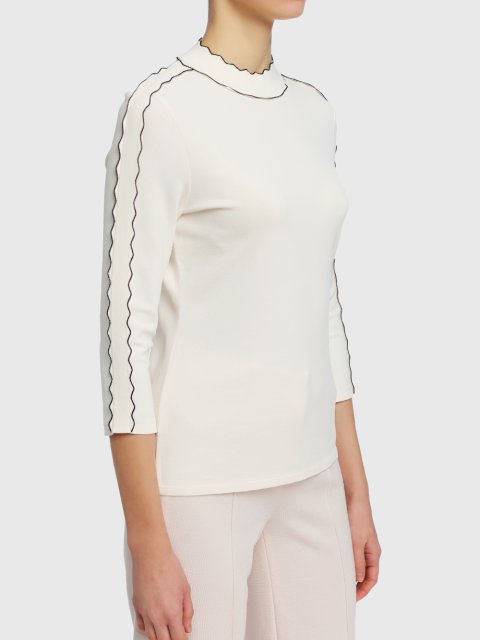 Кремовый свитер MARC CAIN: фото 3 - Invogue