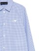 Синя сорочка EMPORIO ARMANI KIDS з бавовни: фото 1 - Invogue