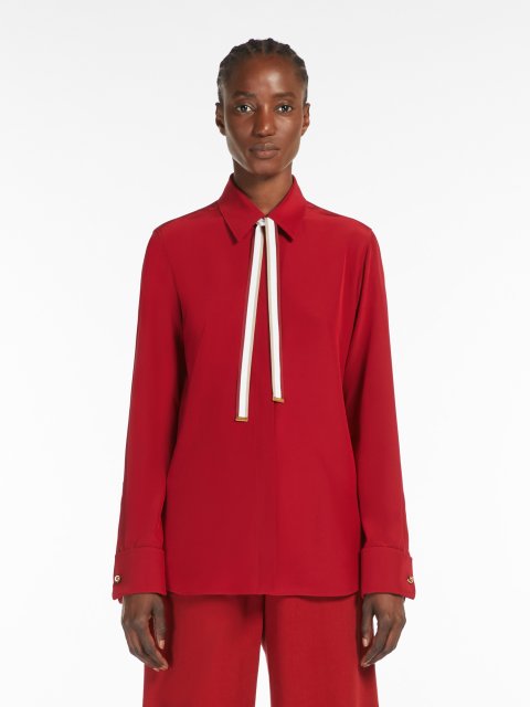 Червона сорочка Max Mara шовкова: фото 2 - Invogue