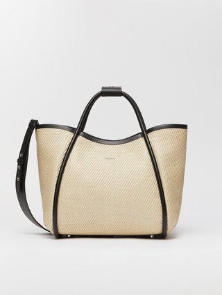 Бежева сумка Max Mara з шкіряними деталями: фото - Invogue
