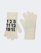 Білі рукавички MM6 MAISON MARGIELA KIDS з вовни: фото - Invogue