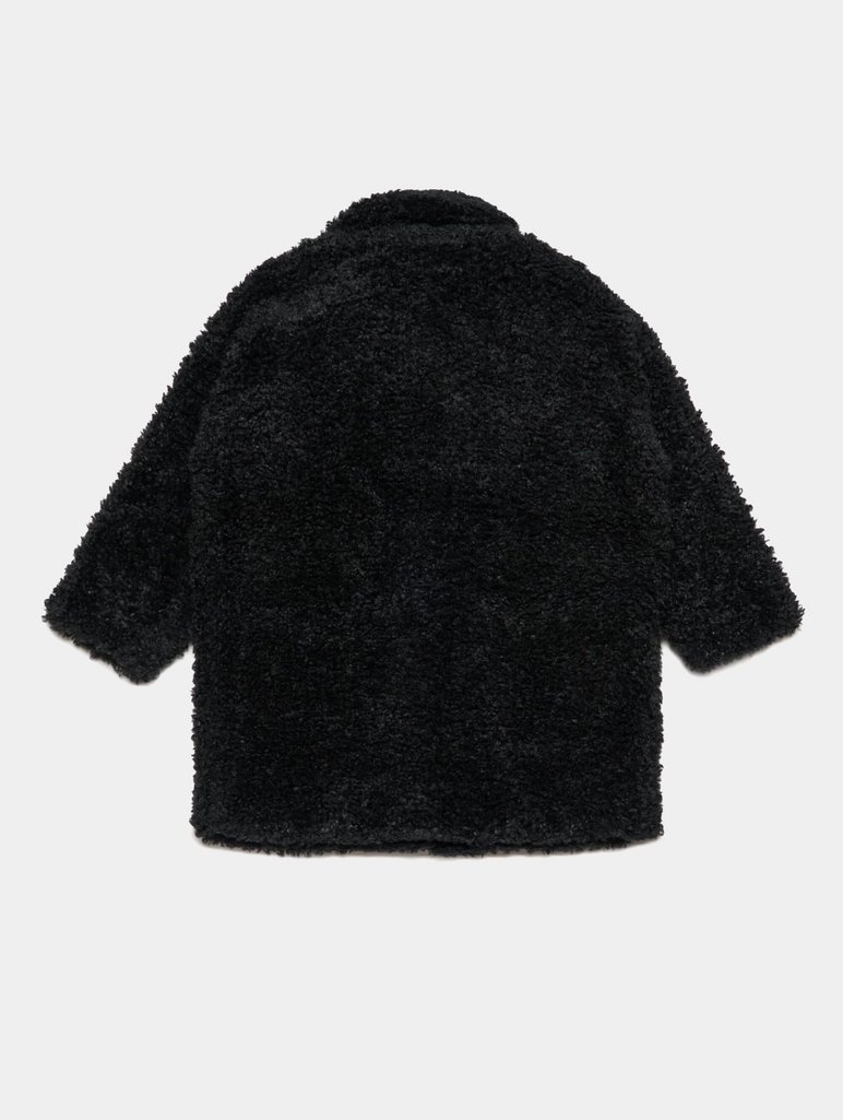 Черное пальто MM6 MAISON MARGIELA KIDS: фото 1 - Invogue