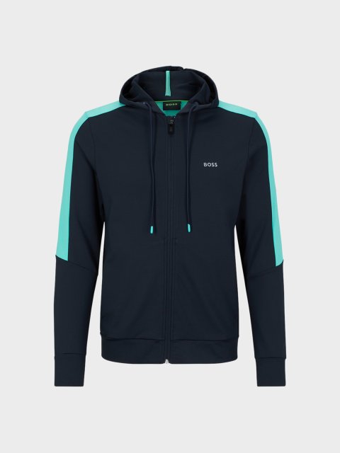 Тёмно-синяя кофта спорт BOSS: фото - Invogue