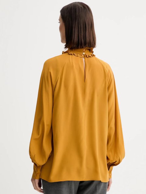 Сорочка кольору охри WEEKEND MAX MARA з шовку: фото 2 - Invogue