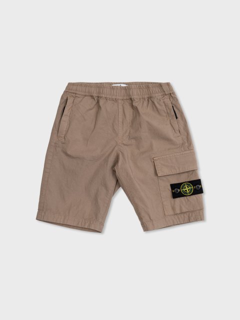 Коричневі шорти карго Stone Island з бавовни з еластаном: фото - Invogue