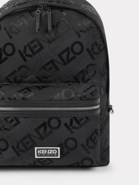 Черный рюкзак KENZO с логотипом: фото 3 - Invogue