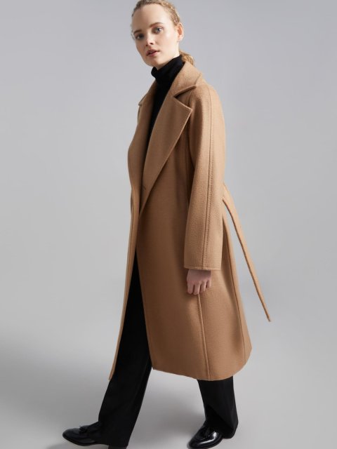 Темно-бежеве пальто MAX MARA з верблюжої вовни: фото 4 - Invogue
