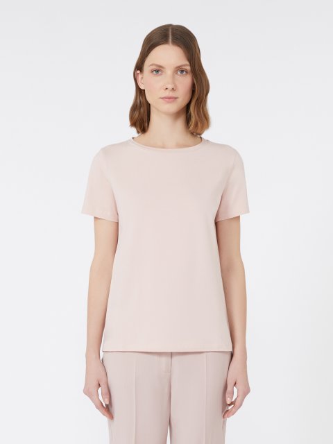 Пудрова футболка WEEKEND MAX MARA з органічної бавовни: фото 2 - Invogue