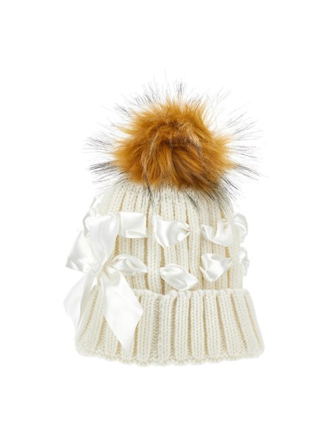 Молочная шапка MONNALISA из акрила и шерсти: фото 1 - Invogue