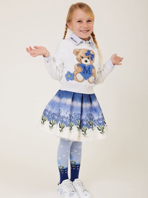 Синя спідниця MONNALISA розкльошеного крою: фото 1 - Invogue