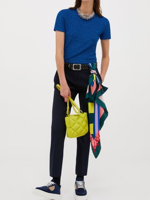 Синяя футболка MAX&CO: фото 4 - Invogue