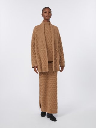 Бежевая юбка MAX MARA из верблюжьей шерсти: фото 1 - Invogue