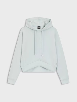 Голубое худи BOSS свободного кроя: фото - Invogue