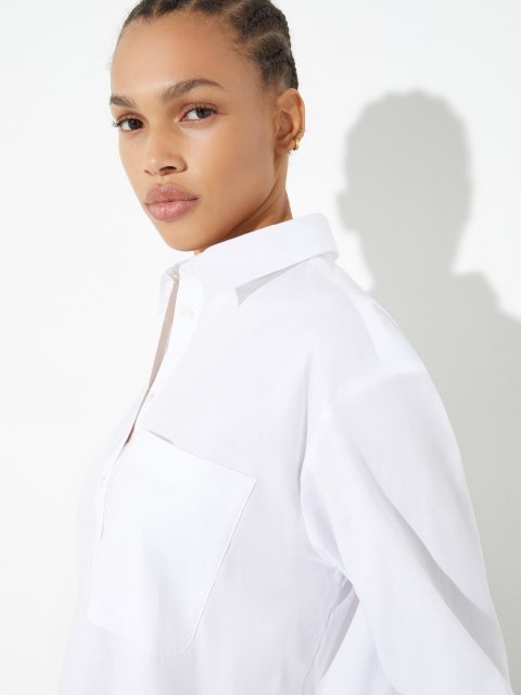 Біла сорочка MAX&CO з бавовняного попліну: фото 4 - Invogue