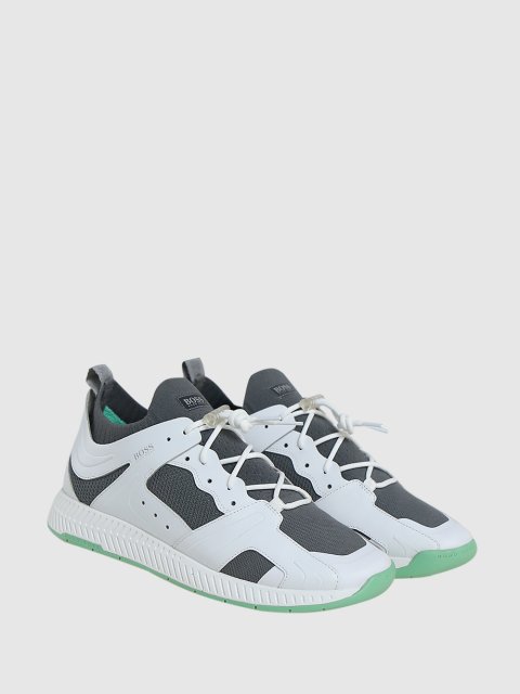 Белые кроссовки BOSS: фото 1 - Invogue