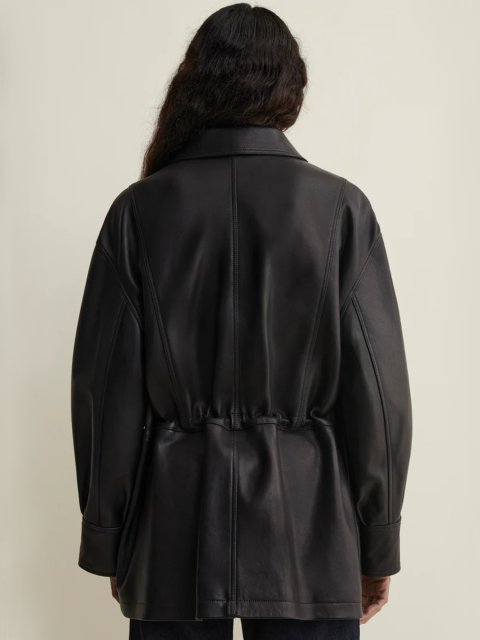 Чорна куртка ARMA зі шкіри: фото 3 - Invogue