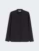 Черная рубашка MAX MARA из эластичного поплина: фото - Invogue