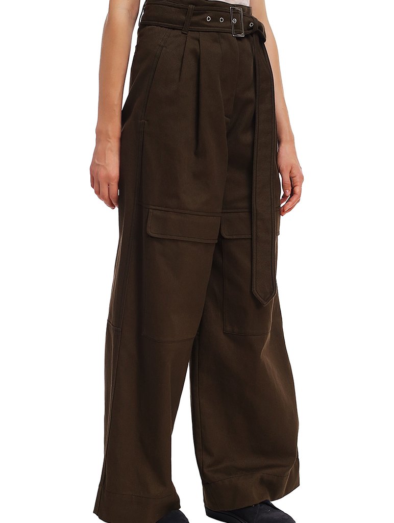 Коричневі брюки WEEKEND MAX MARA : фото 3 - Invogue