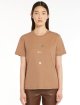Коричневая футболка MAX MARA с принтом: фото 1 - Invogue