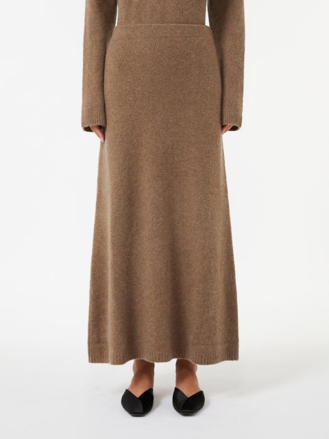 Коричневая юбка MAX MARA из кашемира: фото 2 - Invogue