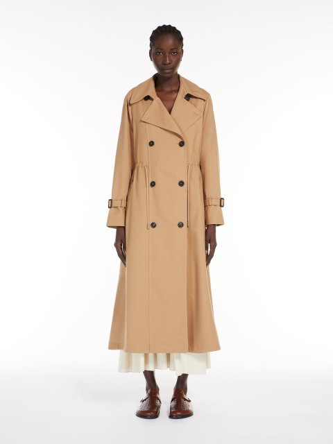 Темно-бежевий плащ WEEKEND MAX MARA з суміші вовни: фото 1 - Invogue