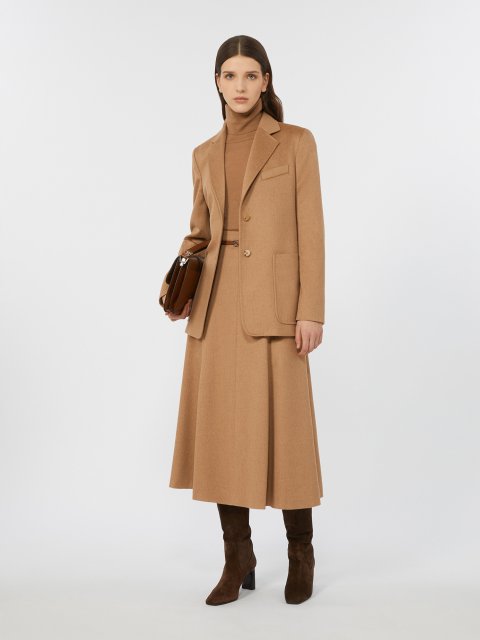 Темно-бежева спідниця MAX MARA з верблюжої вовни: фото 1 - Invogue