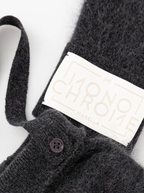 Тёмно-серые варежки MARELLA из шерсти и кашемира: фото 1 - Invogue