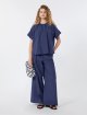 Темно-синие брюки Weekend Max Mara из хлопка: фото 1 - Invogue