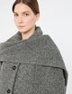 Тёмно-серое пальто Weekend Max Mara из шерсти и полиамида: фото 4 - Invogue