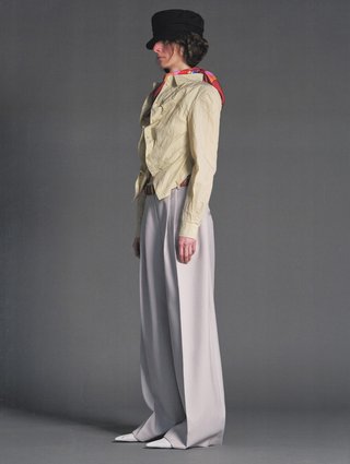 Светло-серые брюки Pushbutton из полиэстера: фото 3 - Invogue
