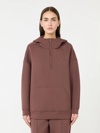 Коричневое худи Weekend Max Mara свободного кроя: фото 2 - Invogue