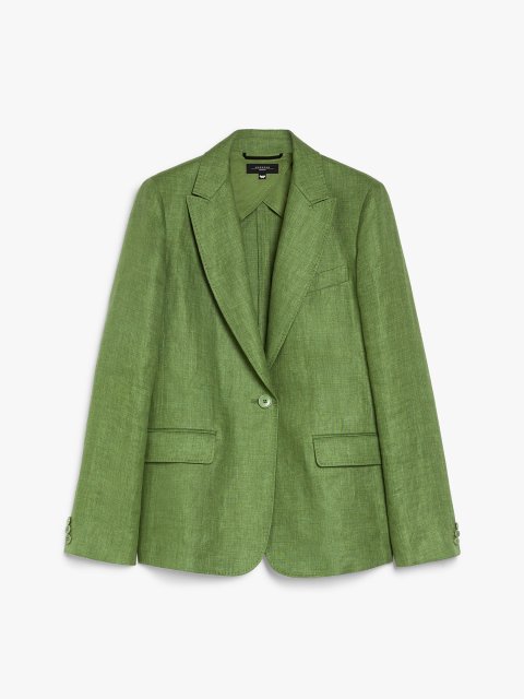 Зелений жакет Weekend Max Mara з льону: фото - Invogue