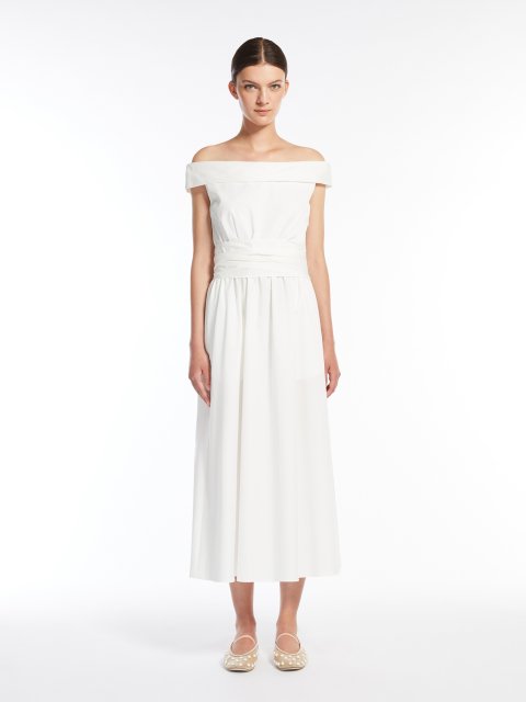 Біла сукня  Weekend Max Mara з бавовняного попліну: фото 3 - Invogue